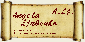 Angela Ljubenko vizit kartica